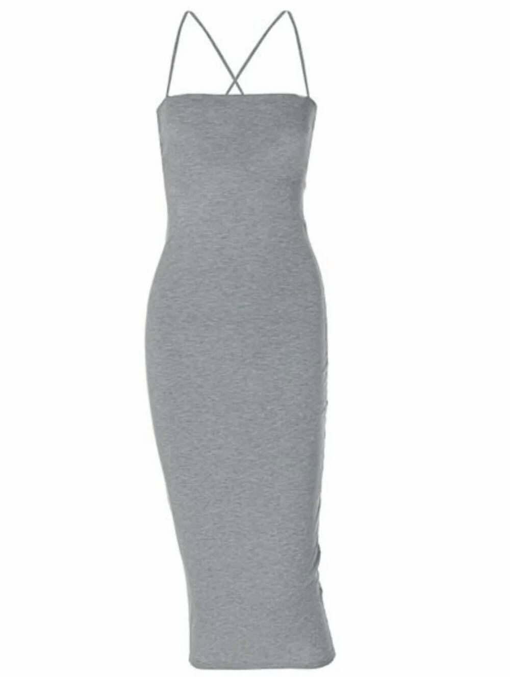 NEW LOVELY women's i'm so into you strap dress in gray